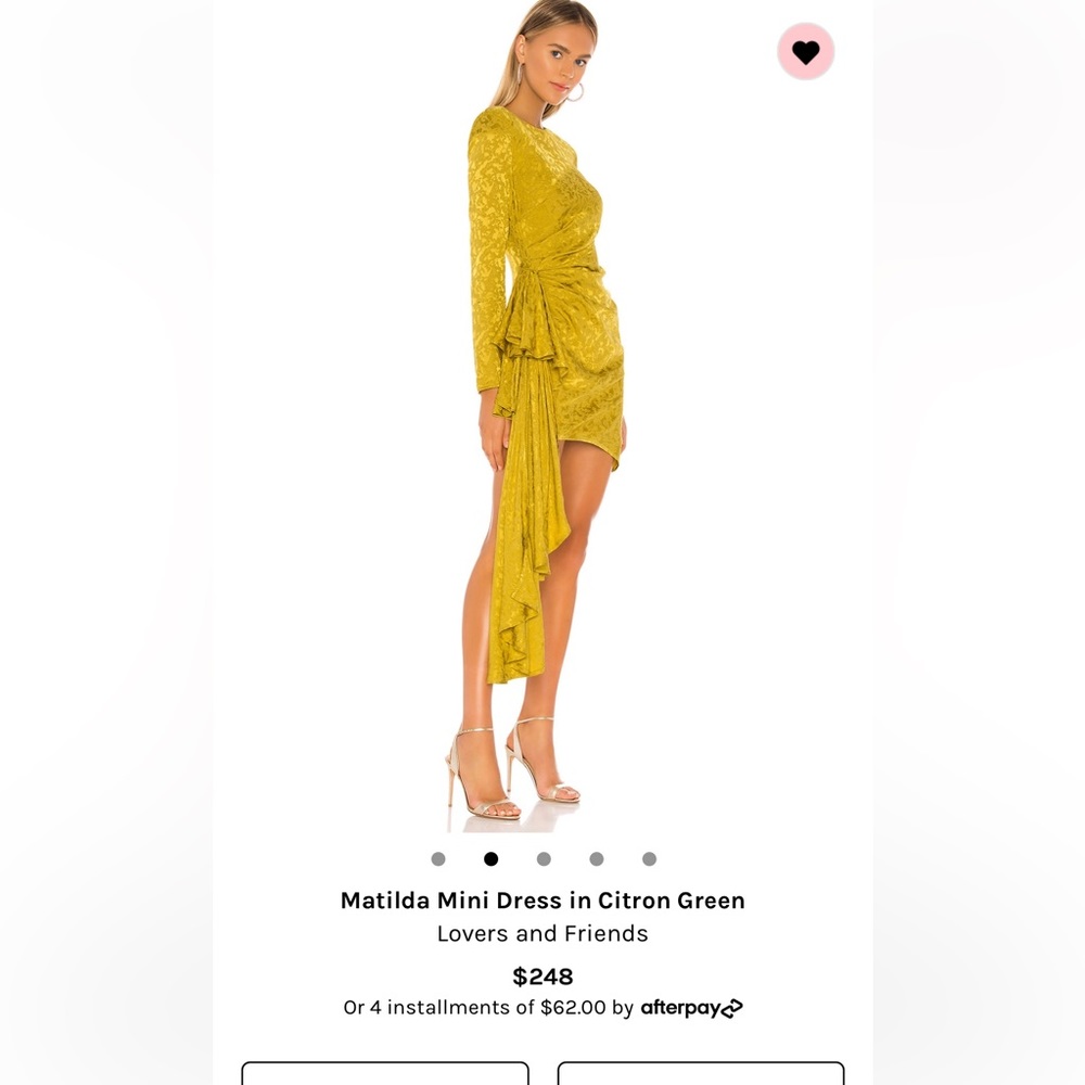 COPY - Lovers and friends X Revolve Matilda Mini Dress in Citron Green Size Sma…